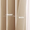 NICETOWN Kitchen Tiers Curtains for Small Window Bathroom, 52 W x 30 L(Biscotti Beige)