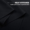 NICETOWN Kitchen Tiers Curtains for Small Window Bathroom, 52 W x 30 L(Black)