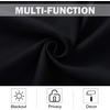NICETOWN Kitchen Tiers Curtains for Small Window Bathroom, 52 W x 30 L(Black)