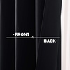 NICETOWN Kitchen Tiers Curtains for Small Window Bathroom, 52 W x 30 L(Black)