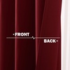 NICETOWN Kitchen Tiers Curtains for Small Window Bathroom, 52 W x 30 L(Burgundy Red)