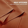 NICETOWN Kitchen Tiers Curtains for Small Window Bathroom, 52 W x 30 L(Burnt Orange)