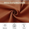 NICETOWN Kitchen Tiers Curtains for Small Window Bathroom, 52 W x 30 L(Burnt Orange)