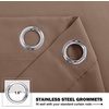 NICETOWN Kitchen Tiers Curtains for Small Window Bathroom, 52 W x 30 L(Cappuccino)