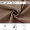 NICETOWN Kitchen Tiers Curtains for Small Window Bathroom, 52 W x 30 L(Cappuccino)