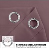 NICETOWN Kitchen Tiers Curtains for Small Window Bathroom, 52 W x 30 L(Dry Rose)