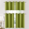 NICETOWN Kitchen Tiers Curtains for Small Window Bathroom, 52 W x 30 L(Fresh Green)