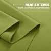 NICETOWN Kitchen Tiers Curtains for Small Window Bathroom, 52 W x 30 L(Fresh Green)