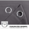 NICETOWN Kitchen Tiers Curtains for Small Window Bathroom, 52 W x 30 L(Grey)