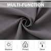 NICETOWN Kitchen Tiers Curtains for Small Window Bathroom, 52 W x 30 L(Grey)