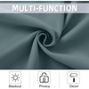 NICETOWN Kitchen Tiers Curtains for Small Window Bathroom, 52 W x 30 L(Greyish Blue)