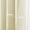 NICETOWN Kitchen Tiers Curtains for Small Window Bathroom, 52 W x 30 L(Light Beige)
