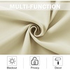 NICETOWN Kitchen Tiers Curtains for Small Window Bathroom, 52 W x 30 L(Light Beige)