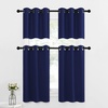 NICETOWN Kitchen Tiers Curtains for Small Window Bathroom, 52 W x 30 L(Navy Blue)