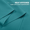 NICETOWN Kitchen Tiers Curtains for Small Window Bathroom, 52 W x 30 L(Peacock Teal)