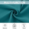 NICETOWN Kitchen Tiers Curtains for Small Window Bathroom, 52 W x 30 L(Peacock Teal)