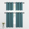 NICETOWN Kitchen Tiers Curtains for Small Window Bathroom, 52 W x 30 L(Sea Teal)