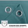 NICETOWN Kitchen Tiers Curtains for Small Window Bathroom, 52 W x 30 L(Sea Teal)
