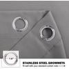 NICETOWN Kitchen Tiers Curtains for Small Window Bathroom, 52 W x 30 L(Silver Grey)
