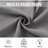 NICETOWN Kitchen Tiers Curtains for Small Window Bathroom, 52 W x 30 L(Silver Grey)
