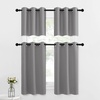 NICETOWN Kitchen Tiers Curtains for Small Window Bathroom, 52 W x 30 L(Sliver Grey)