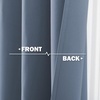 NICETOWN Kitchen Tiers Curtains for Small Window Bathroom, 52 W x 30 L(Stone Blue)