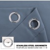 NICETOWN Kitchen Tiers Curtains for Small Window Bathroom, 52 W x 30 L(Stone Blue)