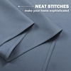 NICETOWN Kitchen Tiers Curtains for Small Window Bathroom, 52 W x 30 L(Stone Blue)