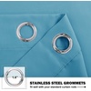 NICETOWN Kitchen Tiers Curtains for Small Window Bathroom, 52 W x 30 L(Teal Blue)
