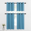 NICETOWN Kitchen Tiers Curtains for Small Window Bathroom, 52 W x 30 L(Teal Blue)