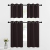 NICETOWN Kitchen Tiers Curtains for Small Window Bathroom, 52 W x 30 L(Toffee Brown)