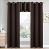 NICETOWN Kitchen Tiers Curtains for Small Window Bathroom, 52 W x 30 L(Toffee Brown)