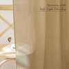 NICETOWN Linen Pinch Pleated Curtains 84 Inches Long for Bedroom(Brown)