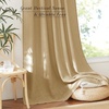 NICETOWN Linen Pinch Pleated Curtains 84 Inches Long for Bedroom(Brown)