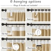 NICETOWN Linen Pinch Pleated Curtains 84 Inches Long for Bedroom(Brown)