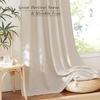 NICETOWN Linen Pinch Pleated Curtains 84 Inches Long for Bedroom(Cream)