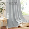 NICETOWN Linen Pinch Pleated Curtains 84 Inches Long for Bedroom(Light Grey)