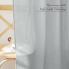 NICETOWN Linen Pinch Pleated Curtains 84 Inches Long for Bedroom(Light Grey)