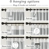 NICETOWN Linen Pinch Pleated Curtains 84 Inches Long for Bedroom(Light Grey)