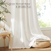NICETOWN Linen Pinch Pleated Curtains 84 Inches Long for Bedroom(Linen)