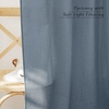 NICETOWN Linen Pinch Pleated Curtains 84 Inches Long for Bedroom(Stone Blue)
