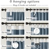 NICETOWN Linen Pinch Pleated Curtains 84 Inches Long for Bedroom(Stone Blue)