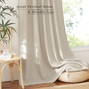 NICETOWN Linen Pinch Pleated Curtains 84 Inches Long for Bedroom(Taupe)