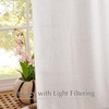NICETOWN Natural Thick Linen Semi Sheer Kitchen Window Curtains with Blackout Kitchen Window Curtains, W29 x L30, 2 Panels