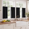 NICETOWN 4 Panels Stone Blue Blackout Curtains 63 inch Length for Nursery(Black)