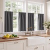 NICETOWN 4 Panels Stone Blue Blackout Curtains 63 inch Length for Nursery(Grey)