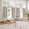 NICETOWN 4 Panels Stone Blue Blackout Curtains 63 inch Length for Nursery(Natural)