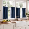 NICETOWN 4 Panels Stone Blue Blackout Curtains 63 inch Length for Nursery(Navy Blue)