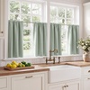 NICETOWN 4 Panels Stone Blue Blackout Curtains 63 inch Length for Nursery(Sage Green)