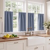 NICETOWN 4 Panels Stone Blue Blackout Curtains 63 inch Length for Nursery(Stone Blue)